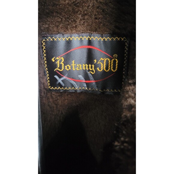 Vintage Botany 500 Men’s 40 Long Wool Coat Camel Tan Faux Fur Lined Overcoat - Picture 2 of 12